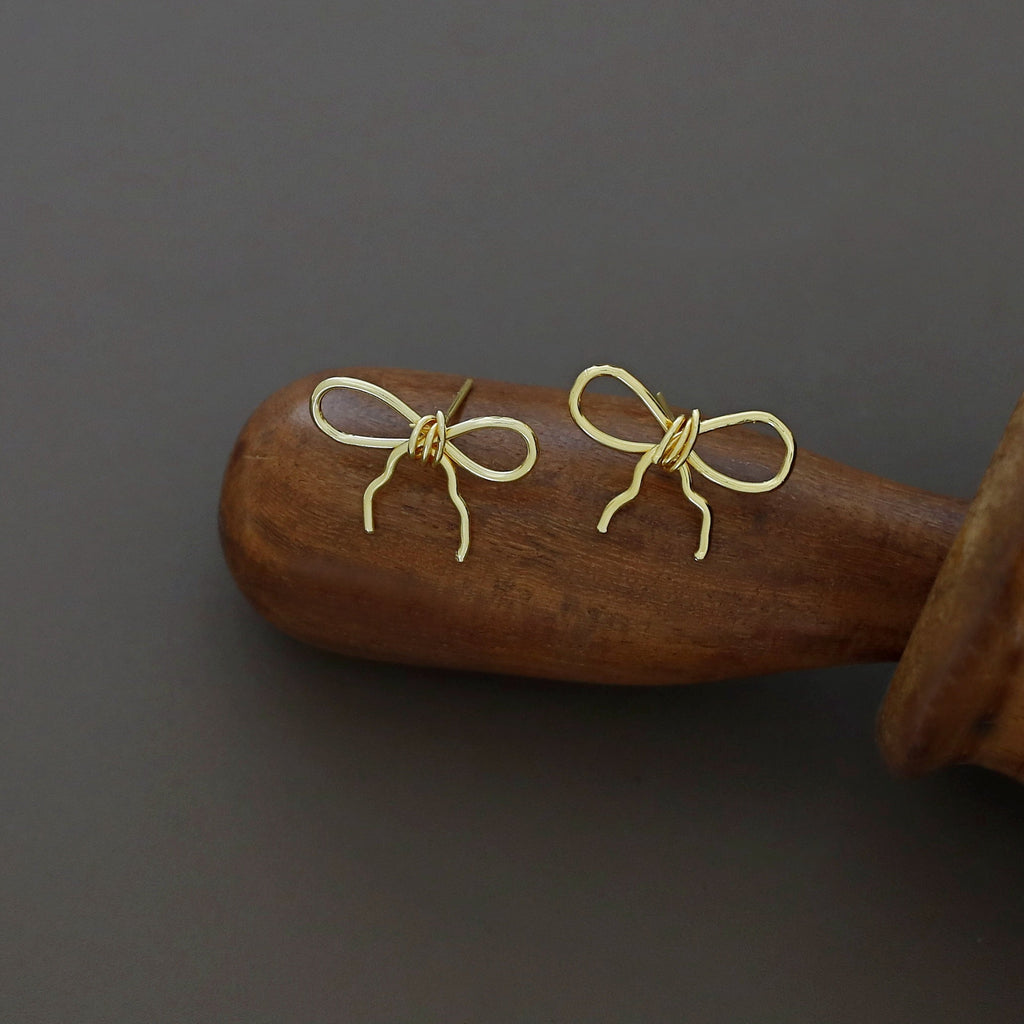 Golden Bowtie Earring